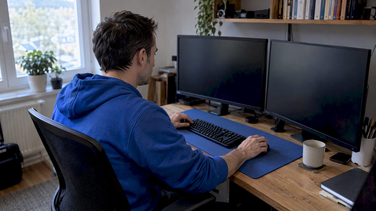 Analyst running a two-symbol portfolio backtest
