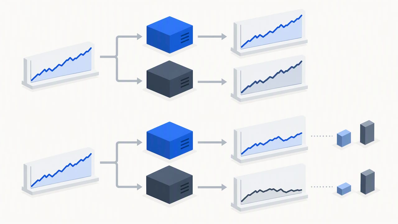 Illustrated divergence between costly backtest engine outputs