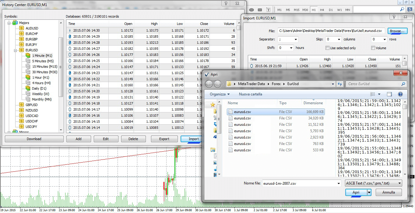Step 3: select data to import